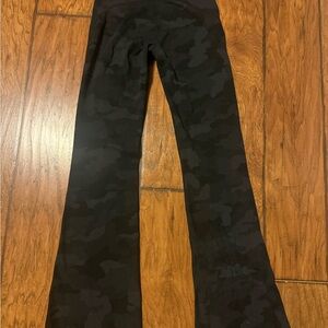 Lululemon Black Camouflage Flare Pants